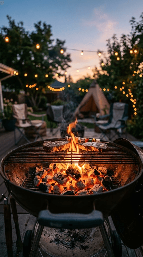 Barbecue in gebruik