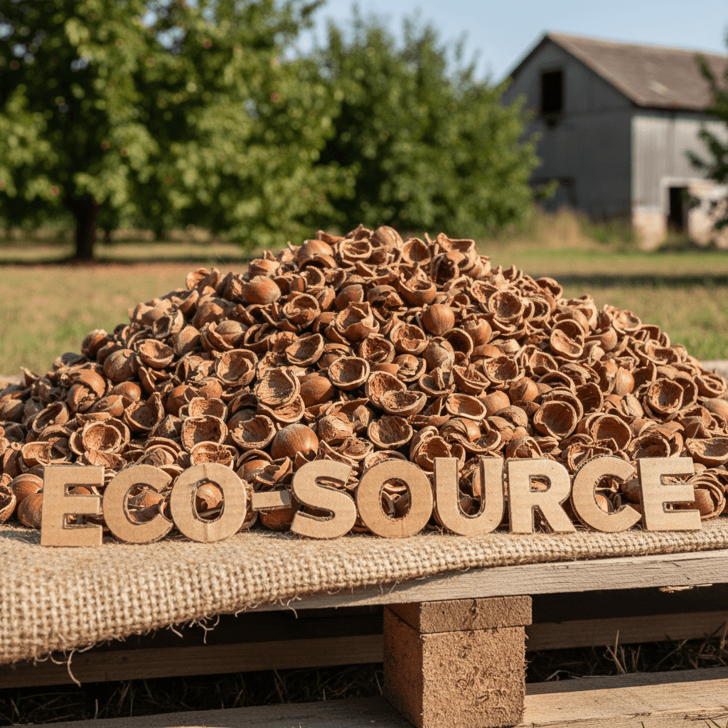 Raw hazelnut shells used in Bioak Gold production from sustainable sources